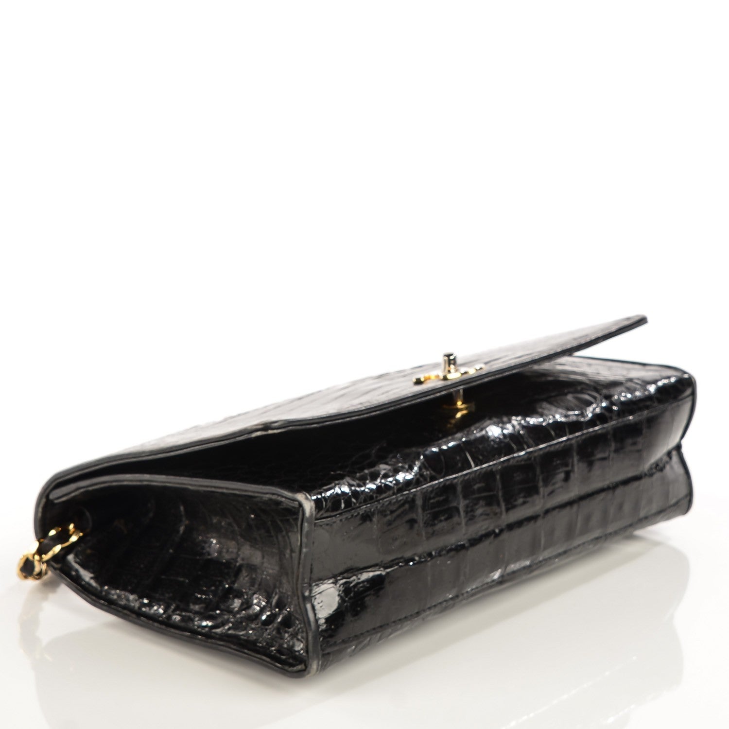Chanel Alligator Medium Single Flap Black 4 of 9