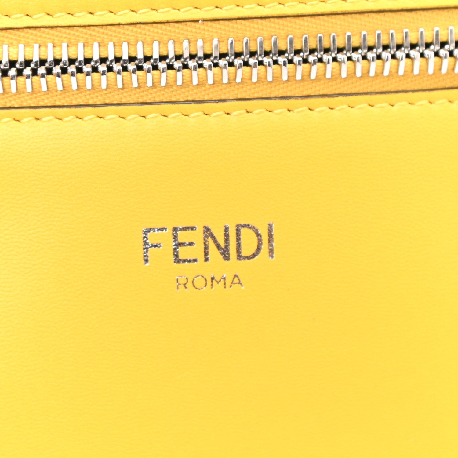Fendi X SARAH COLEMAN Nappa FF Fish Eye Embossed Mini Peekaboo I SEE U Satchel Mimosa 8 of 10