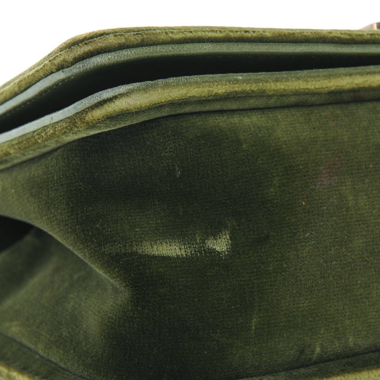 Velvet Tweed Medium Boy Flap Green