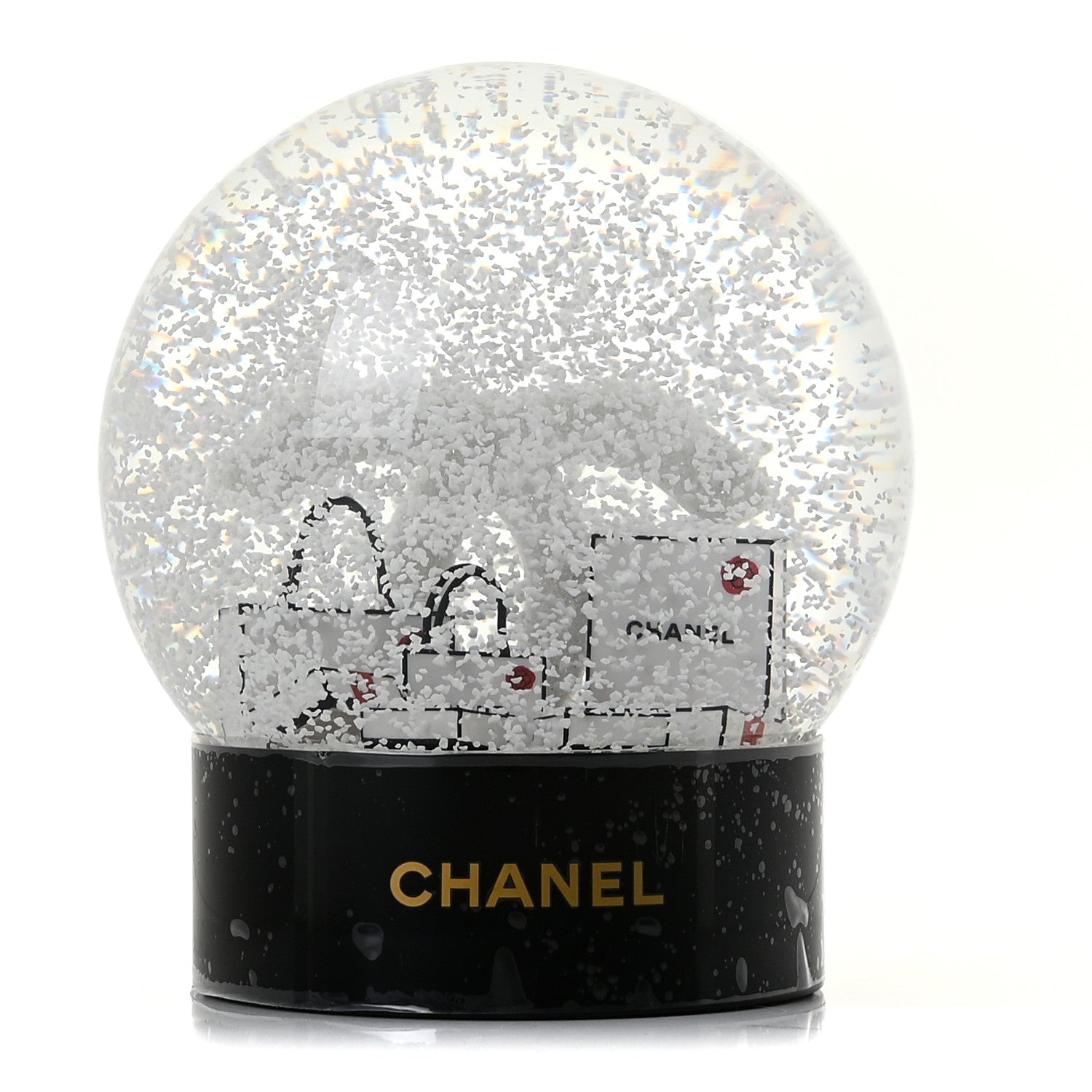 Chanel Glass CC Shopping Bag Snow Globe 4 of 6
