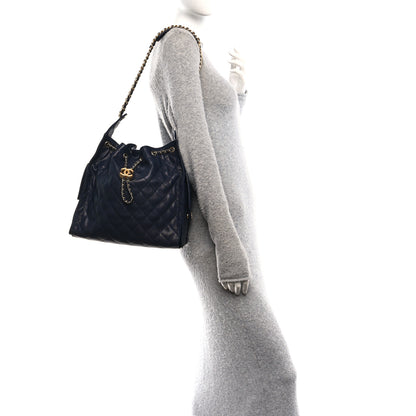 Chanel Caviar Quilted Medium Chanel 25 Handbag Dark Navy Dark Navy 3 of 11