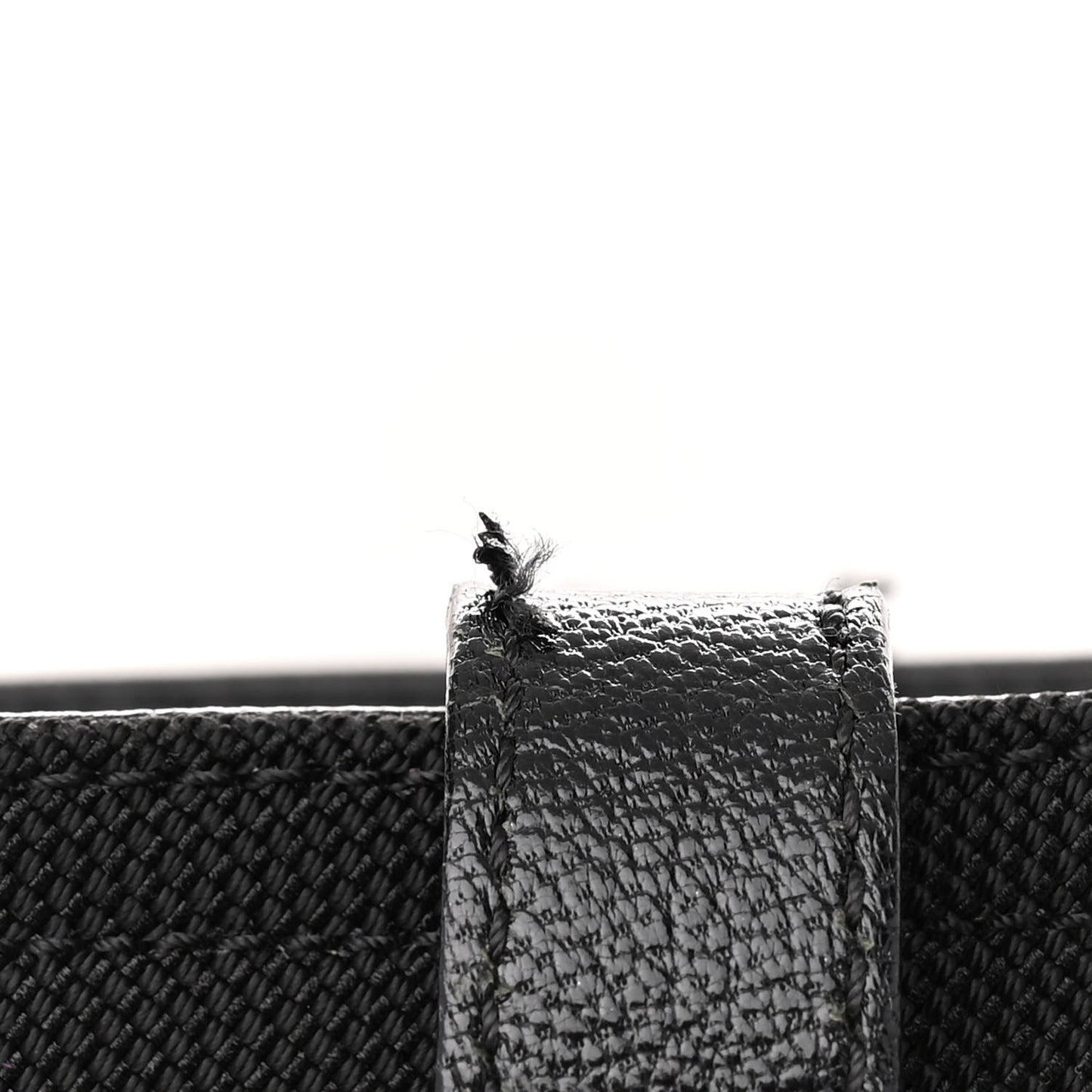 Coated Canvas Quilted Large Paris Biarritz Tote Black