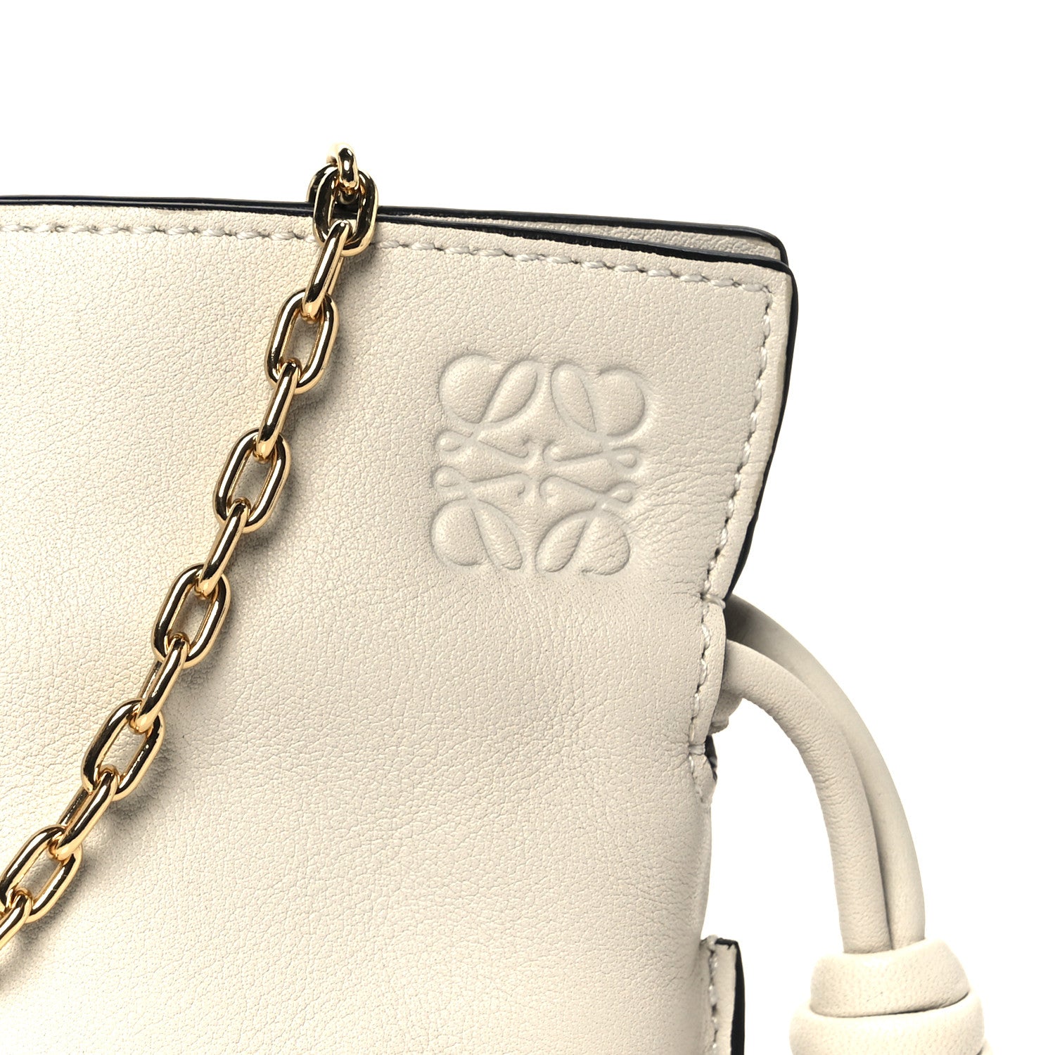 Loewe Calfskin Nano Flamenco Knot Clutch Soft White 8 of 11