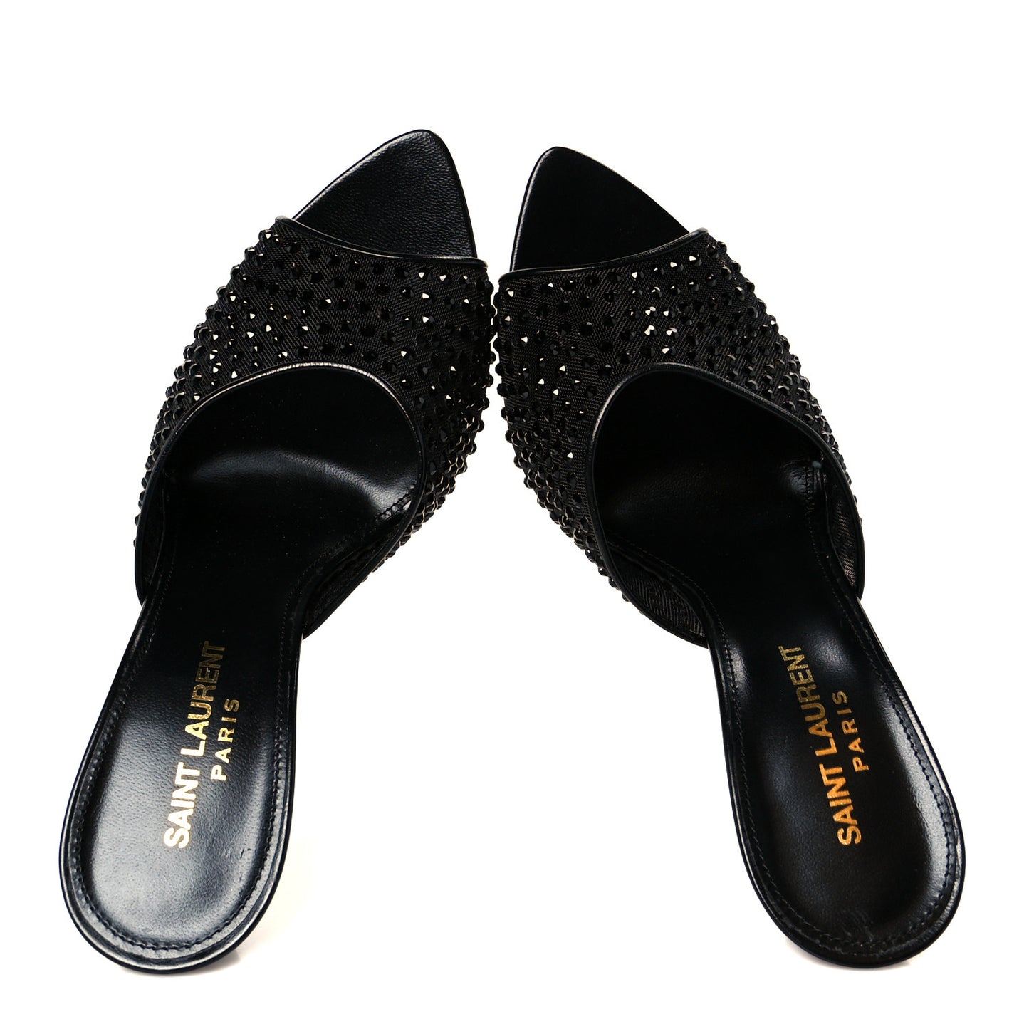 Tulle Strass Gippy 110 Mule Sandals 37.5 Black