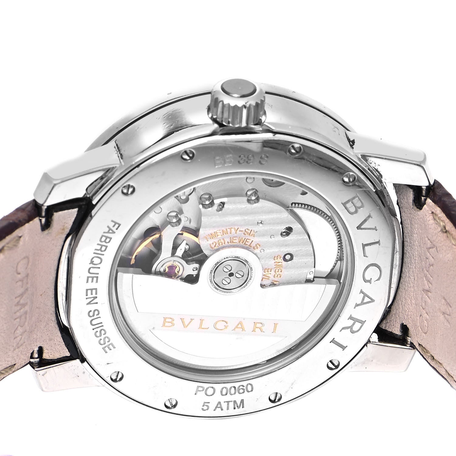Bulgari Stainless Steel Alligator 39mm Solotempo Automatic Watch 4 of 5