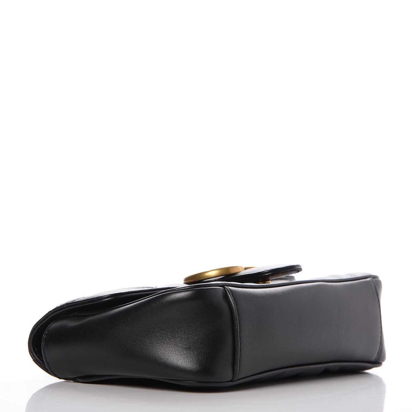 Calfskin Matelasse Mini GG Marmont Shoulder Bag Black