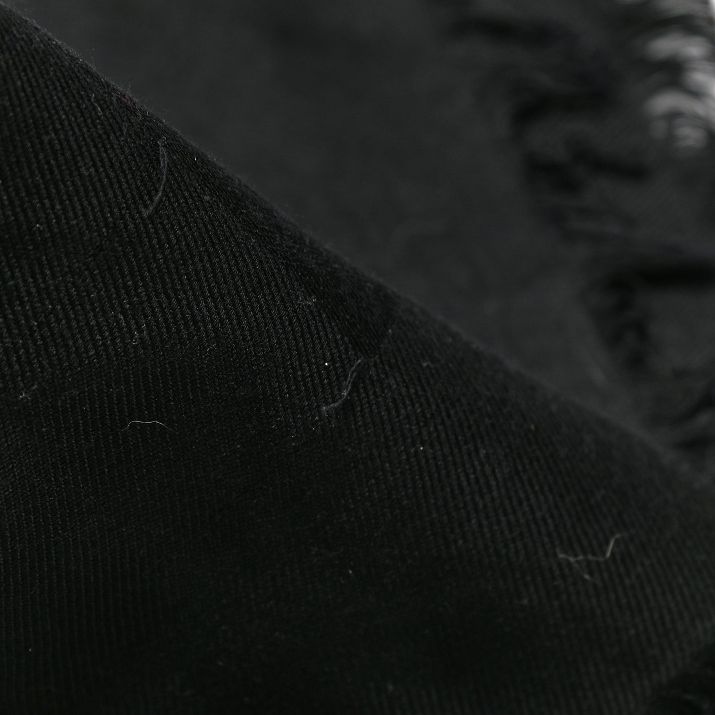 Silk Wool Monogram Shawl Black
