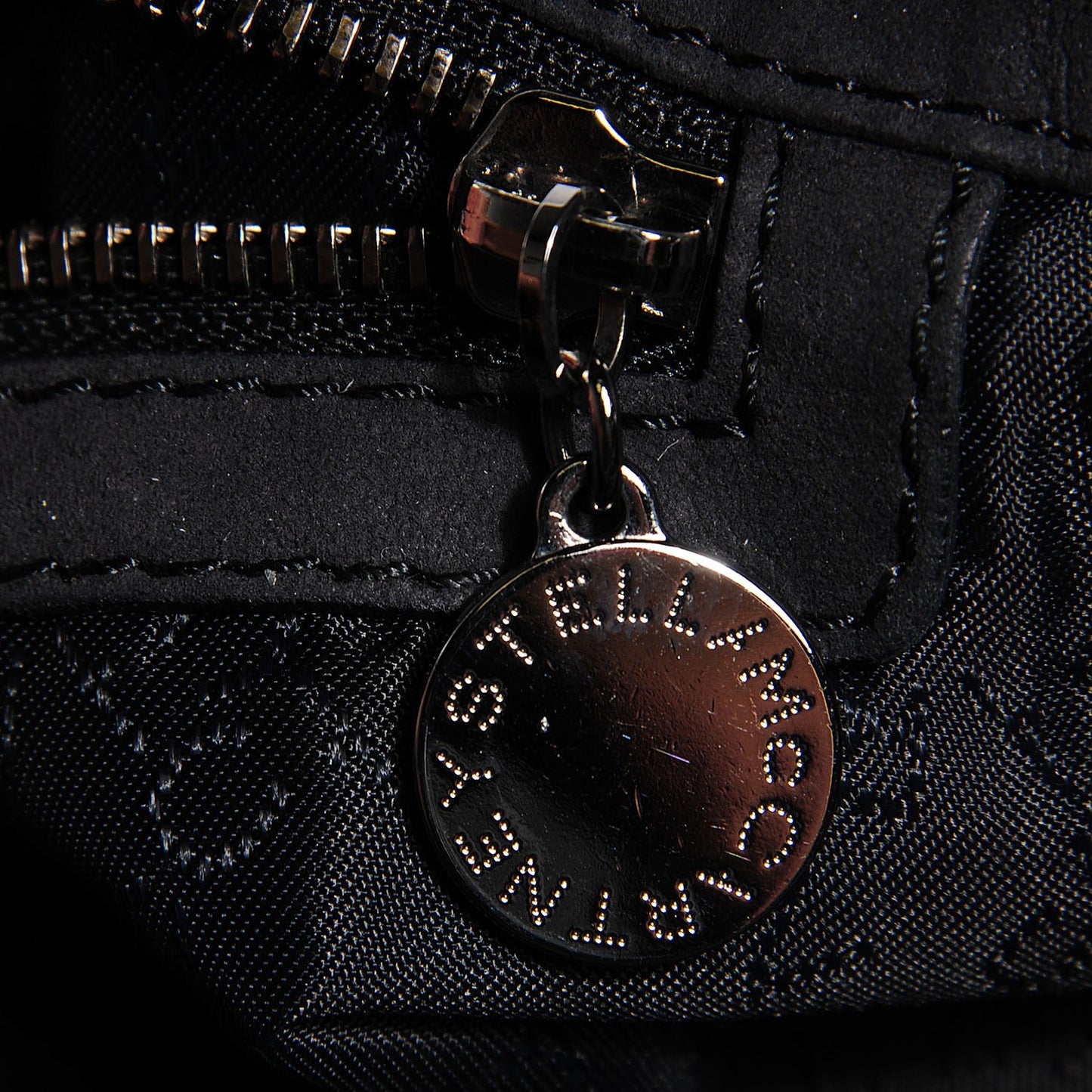 Studded Eco Suede Falabella Tote Black