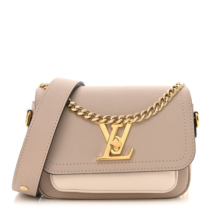 Louis Vuitton Grained Calfskin Lockme Tender Greige 1 of 9