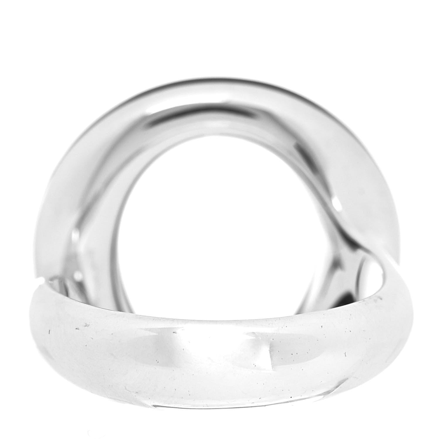 Tiffany Sterling Silver Black Jade Elsa Peretti Sevillana Ring 55 7.25 3 of 5