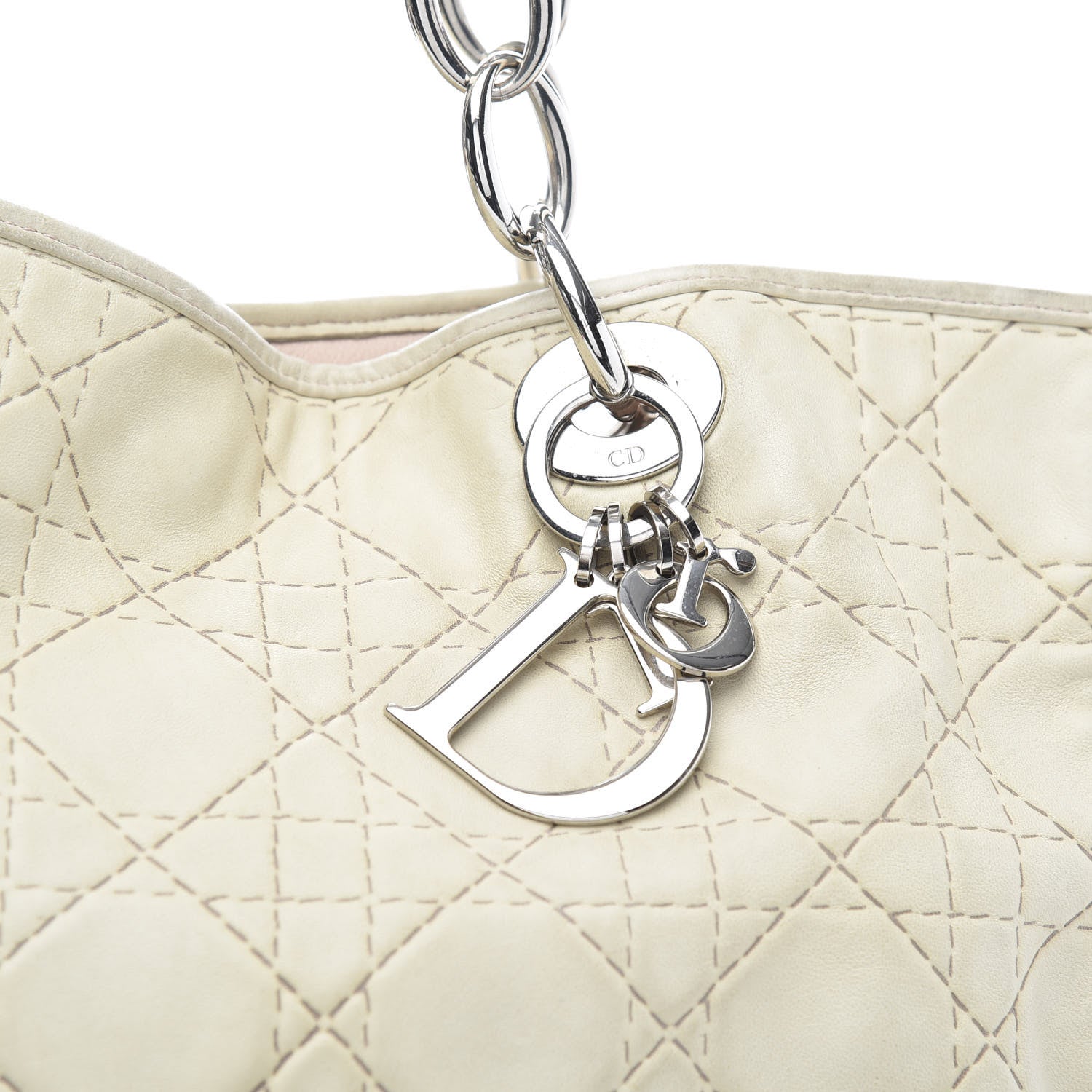 Christian Dior Lambskin Cannage Shopping Tote White 11 of 11