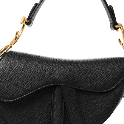 Christian Dior Grained Calfskin Mini Saddle Bag Black 8 of 10