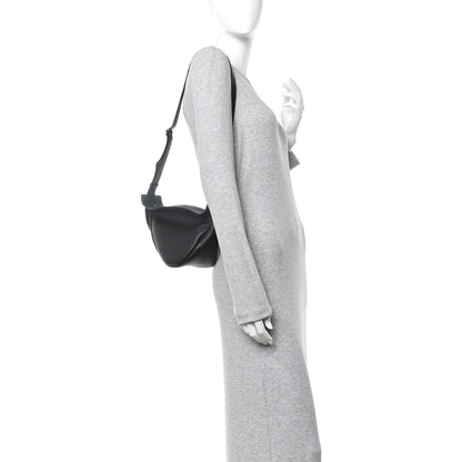 The Row Grained Calfskin Small Slouchy Banana Bag Black 2 of 10