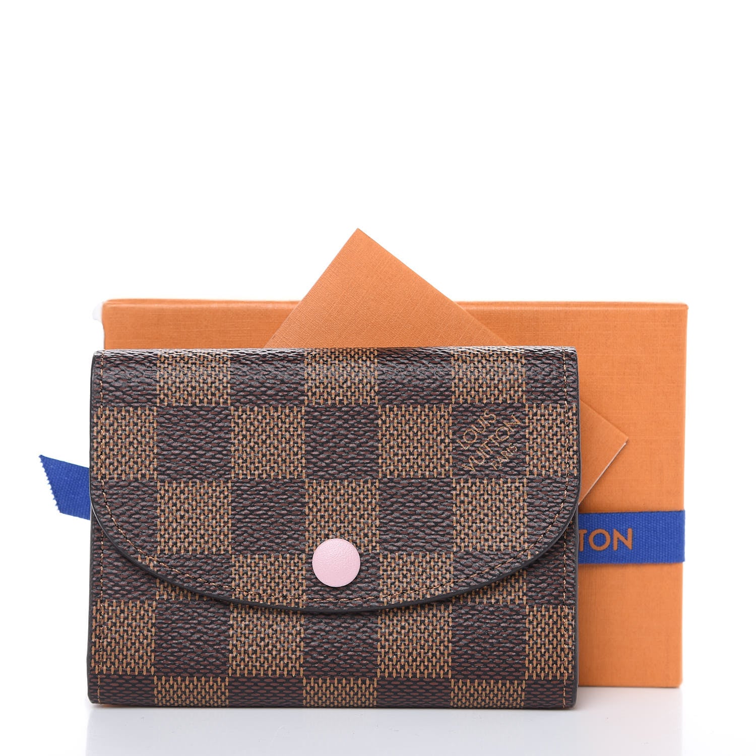 Louis Vuitton Damier Ebene Rosalie Coin Purse Rose Ballerine 9 of 9