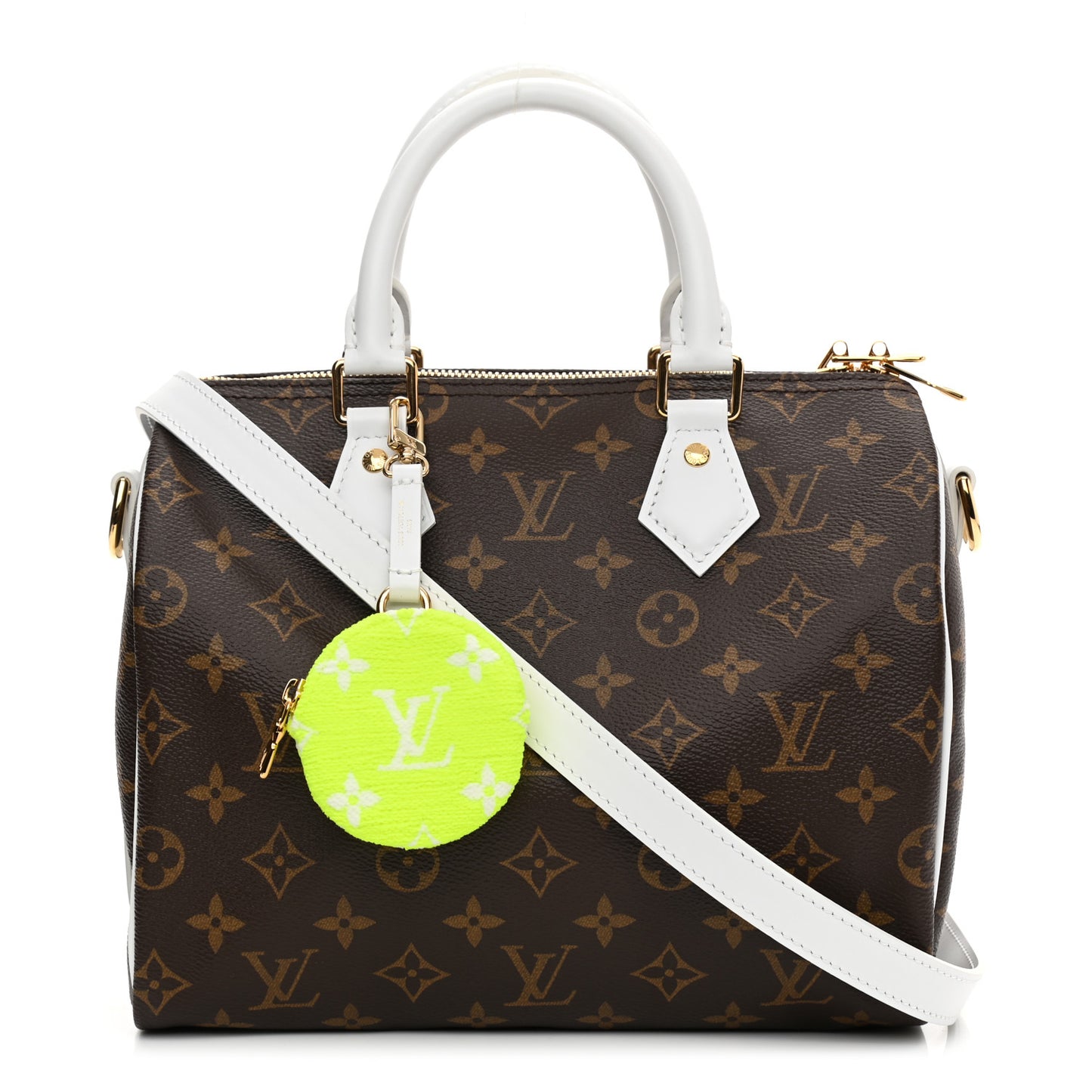 Monogram LV Match Speedy Bandouliere 25 White
