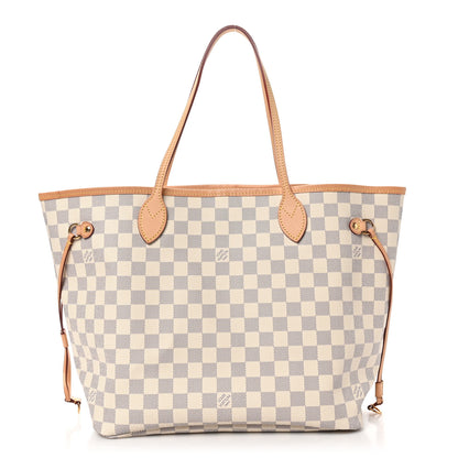 Louis Vuitton Damier Azur Neo Neverfull MM Rose Ballerine 1 of 10