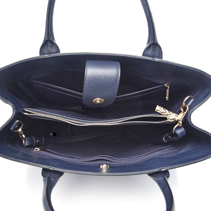 Chanel Grained Calfskin Medium Neo Executive Shopper Tote Dark Blue 5 of 13