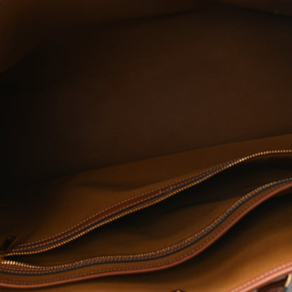 Celine Triomphe Canvas Calfskin Horizontal Cabas Tan 5 of 11