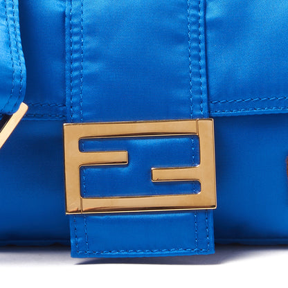 Fendi X PORTER Nylon Regular Belt Baguette Bag Blu 7 of 9