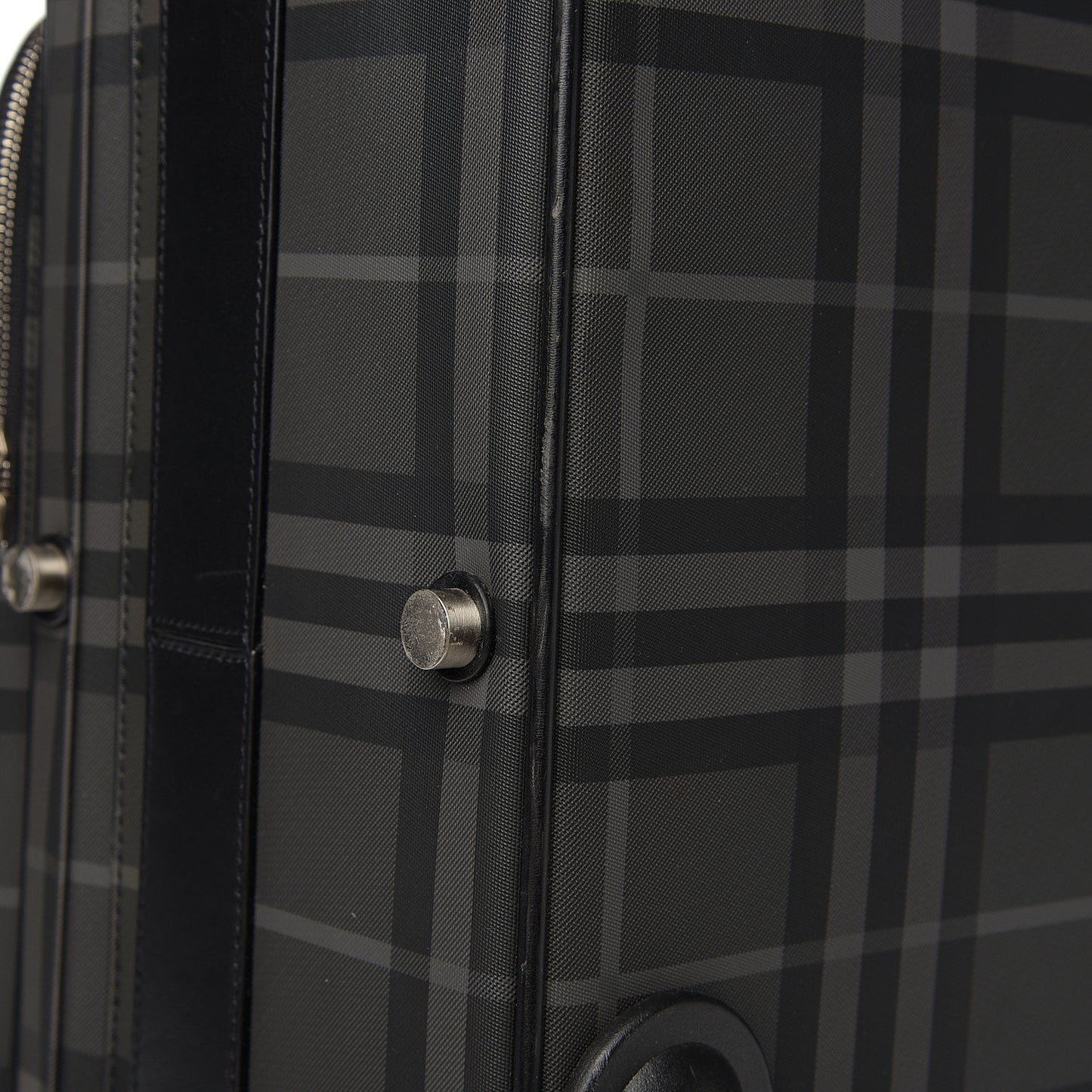 Smoked Check Carry-On Suitcase Black