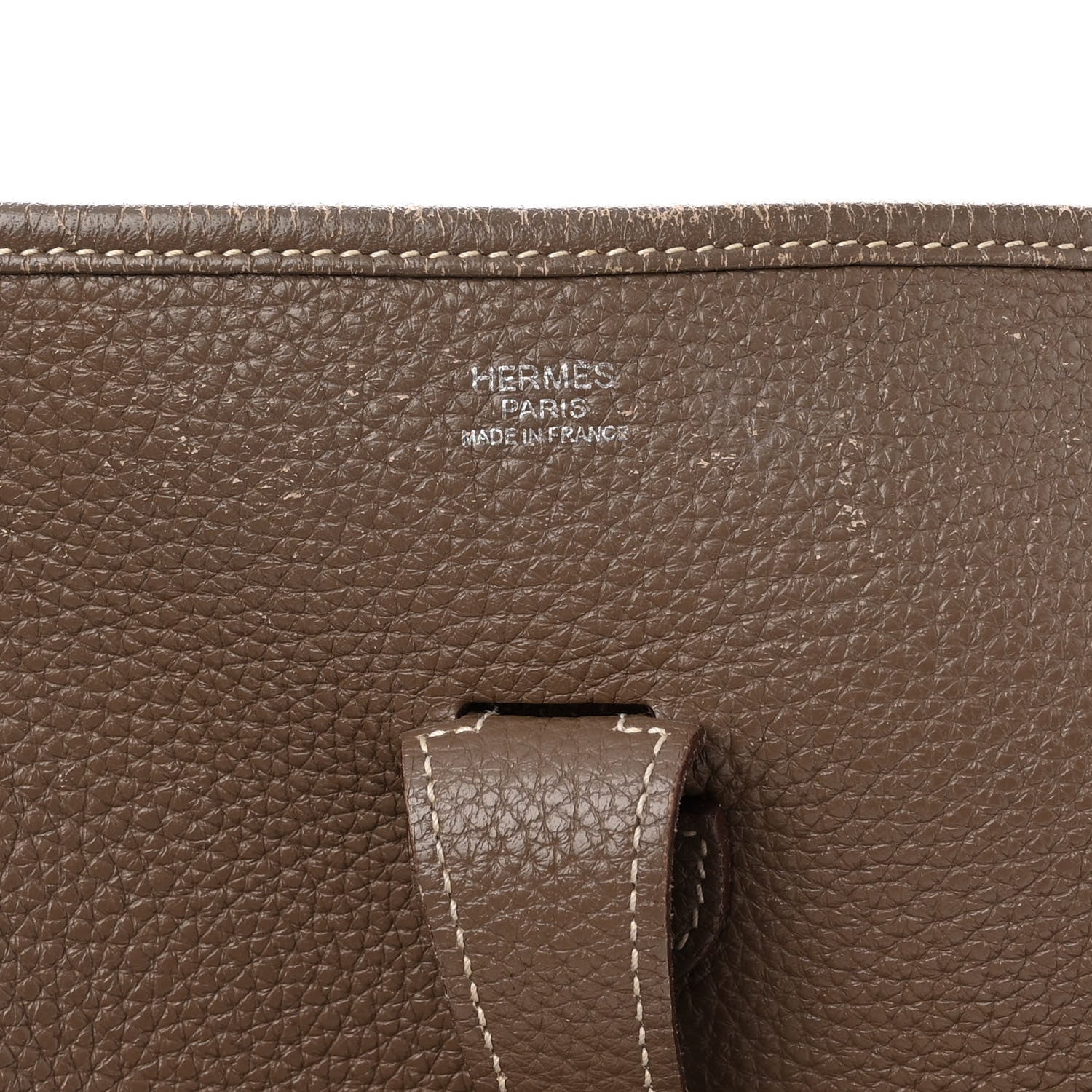 Hermes Taurillon Clemence Evelyne III GM Etoupe 6 of 12