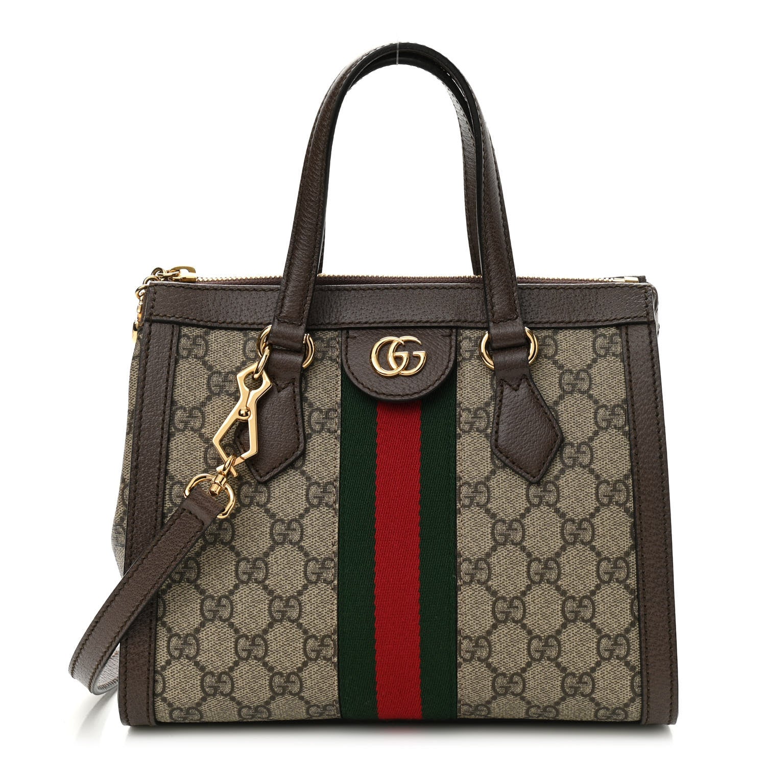 Gucci GG Supreme Monogram Small Ophidia Tote Bag Brown 1 of 9