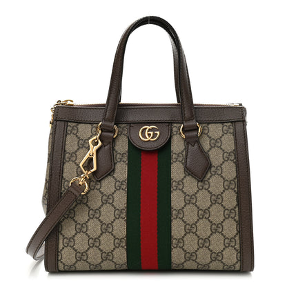 Gucci GG Supreme Monogram Small Ophidia Tote Bag Brown 1 of 9