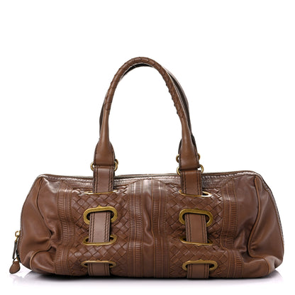 Bottega Veneta Nappa Intrecciato Accordion Satchel Noce 1 of 15