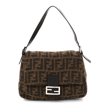 Fendi Wool Zucca Mama Baguette Tobacco 1 of 10