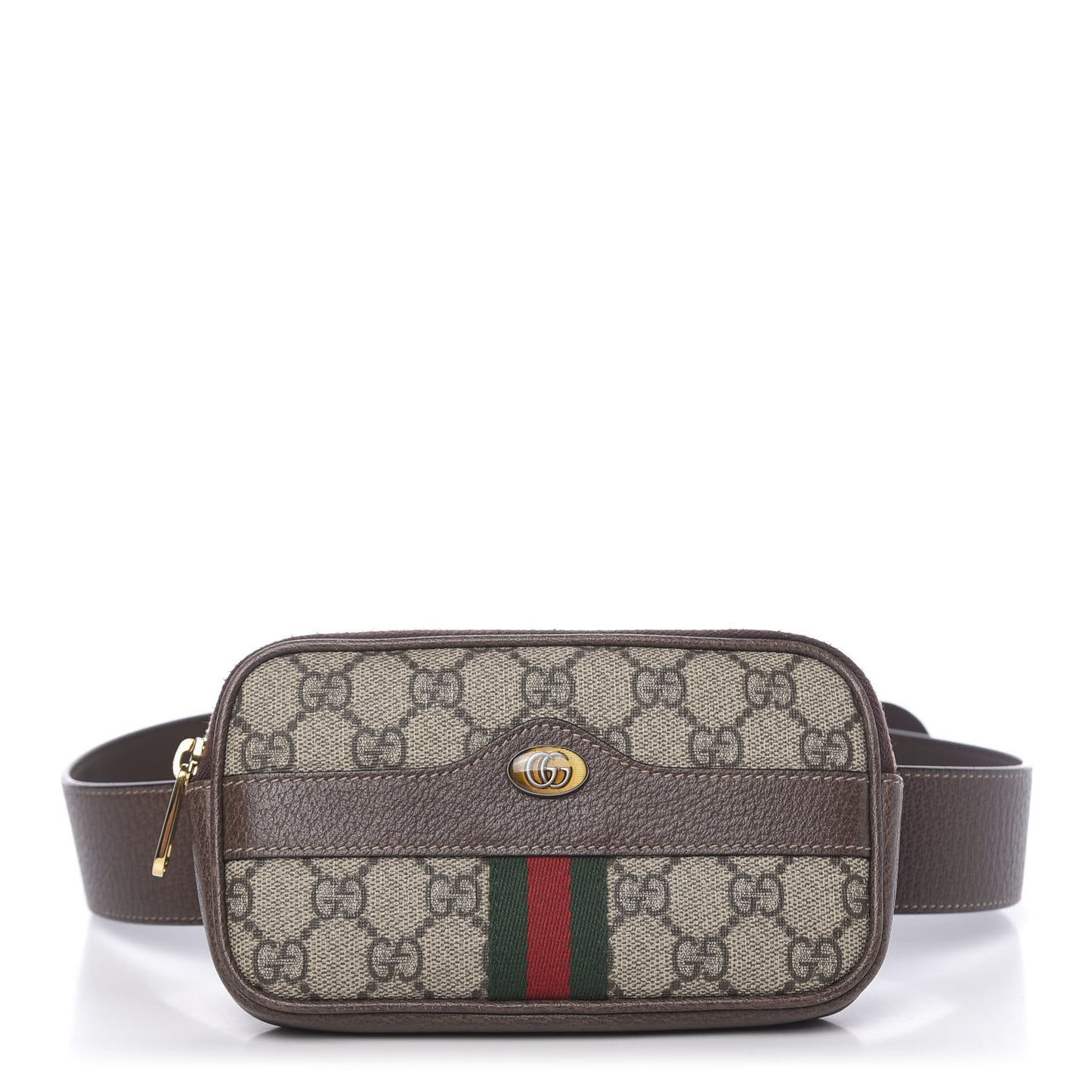 GG Supreme Monogram Ophidia Belted iPhone Case 85 34 Dark Brown