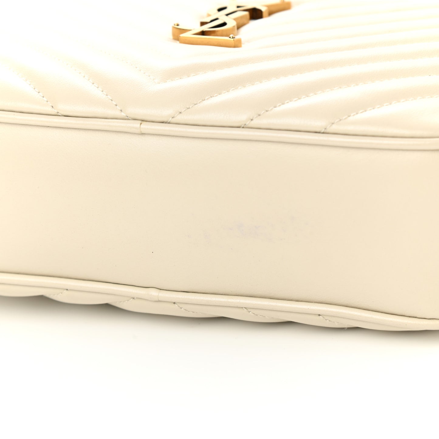 Calfskin Matelasse Monogram Lou Camera Bag Crema Soft