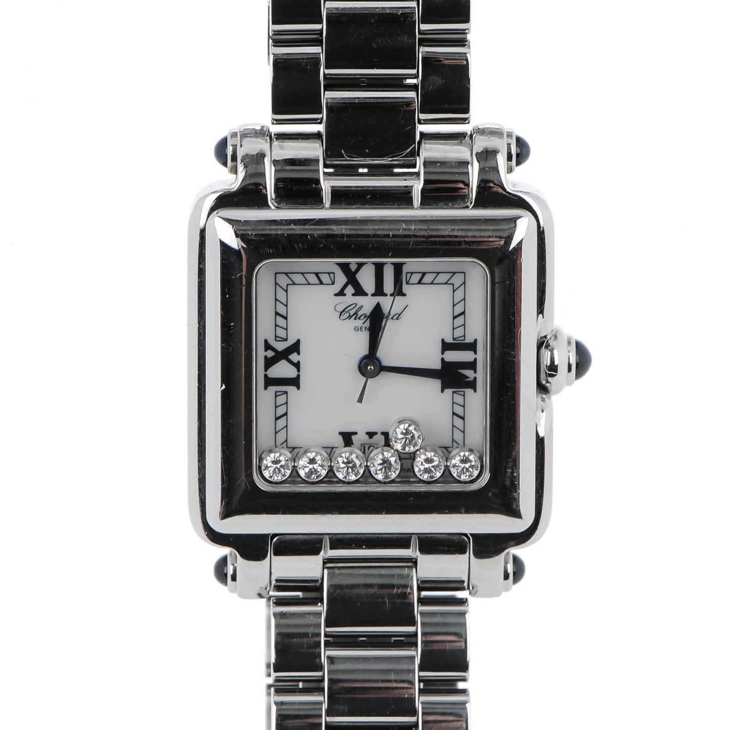 Stainless Steel 7 Diamond 27mm Happy Sport Quartz Watch