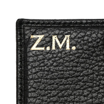 Gucci Pebbled Calfskin GG Marmont Card Case Black 8 of 9
