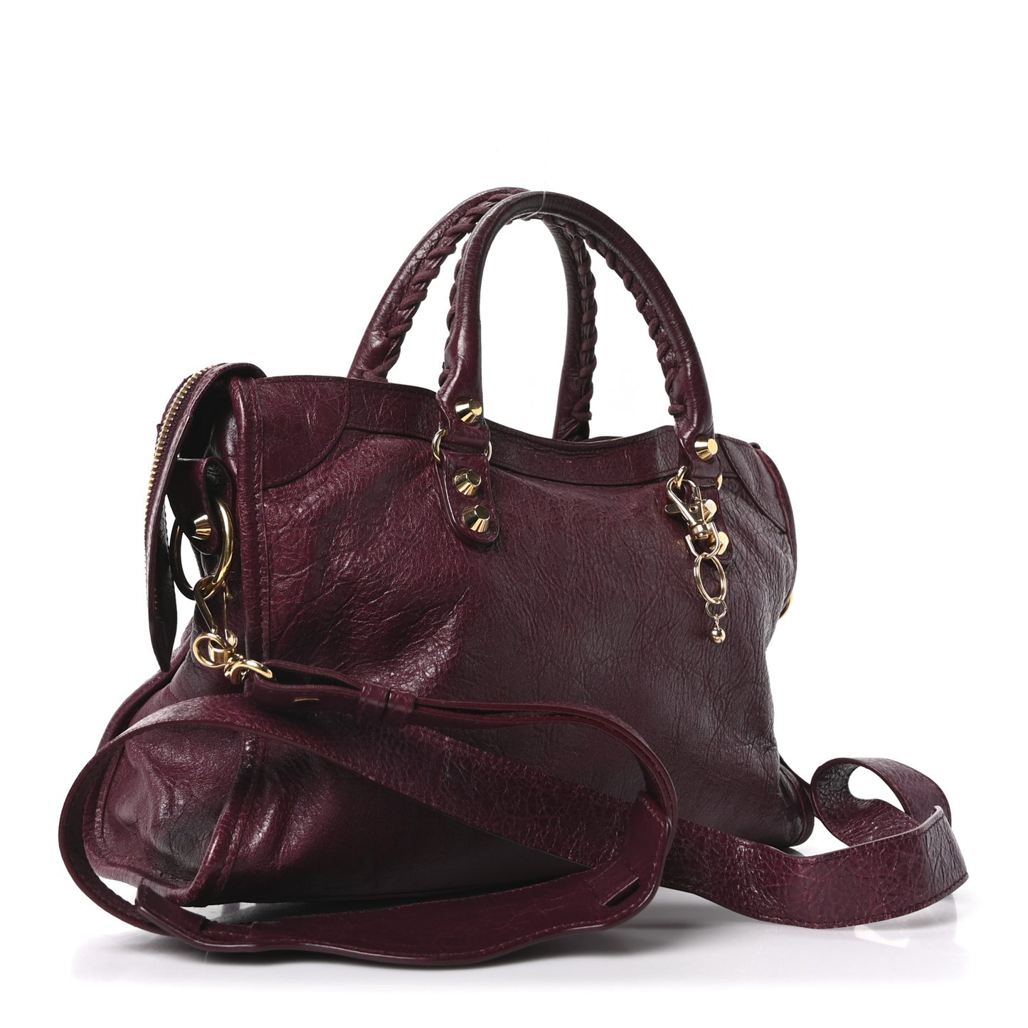 Agneau Classic Gold Hardware S City Violet Prune