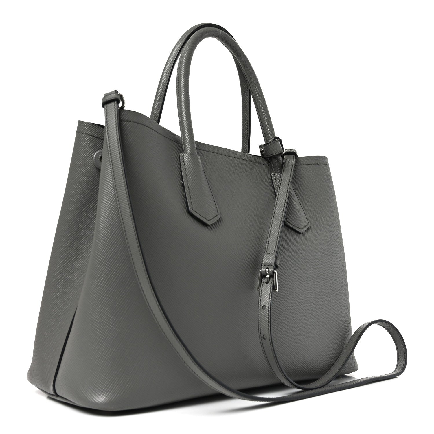 Prada Saffiano Cuir Small Double Bag Marmo 3 of 9