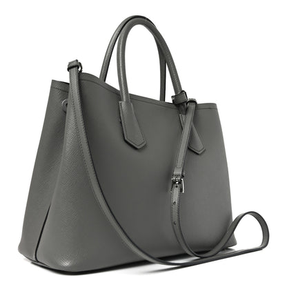 Prada Saffiano Cuir Small Double Bag Marmo 3 of 9