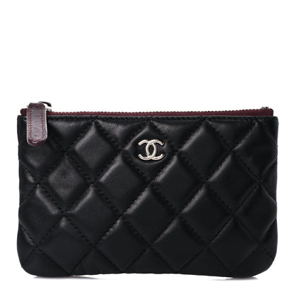 Chanel Lambskin Quilted Small Cosmetic Case Black 1 of 10