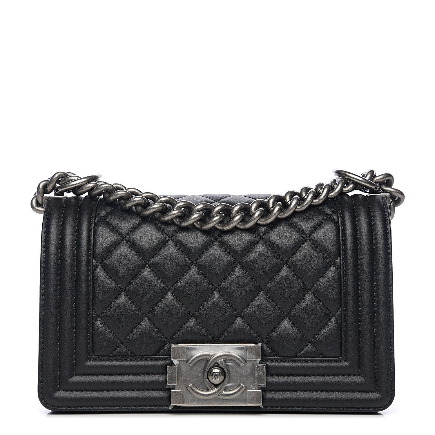 Chanel Calfskin Quilted Small Boy Flap Black 1 of 9