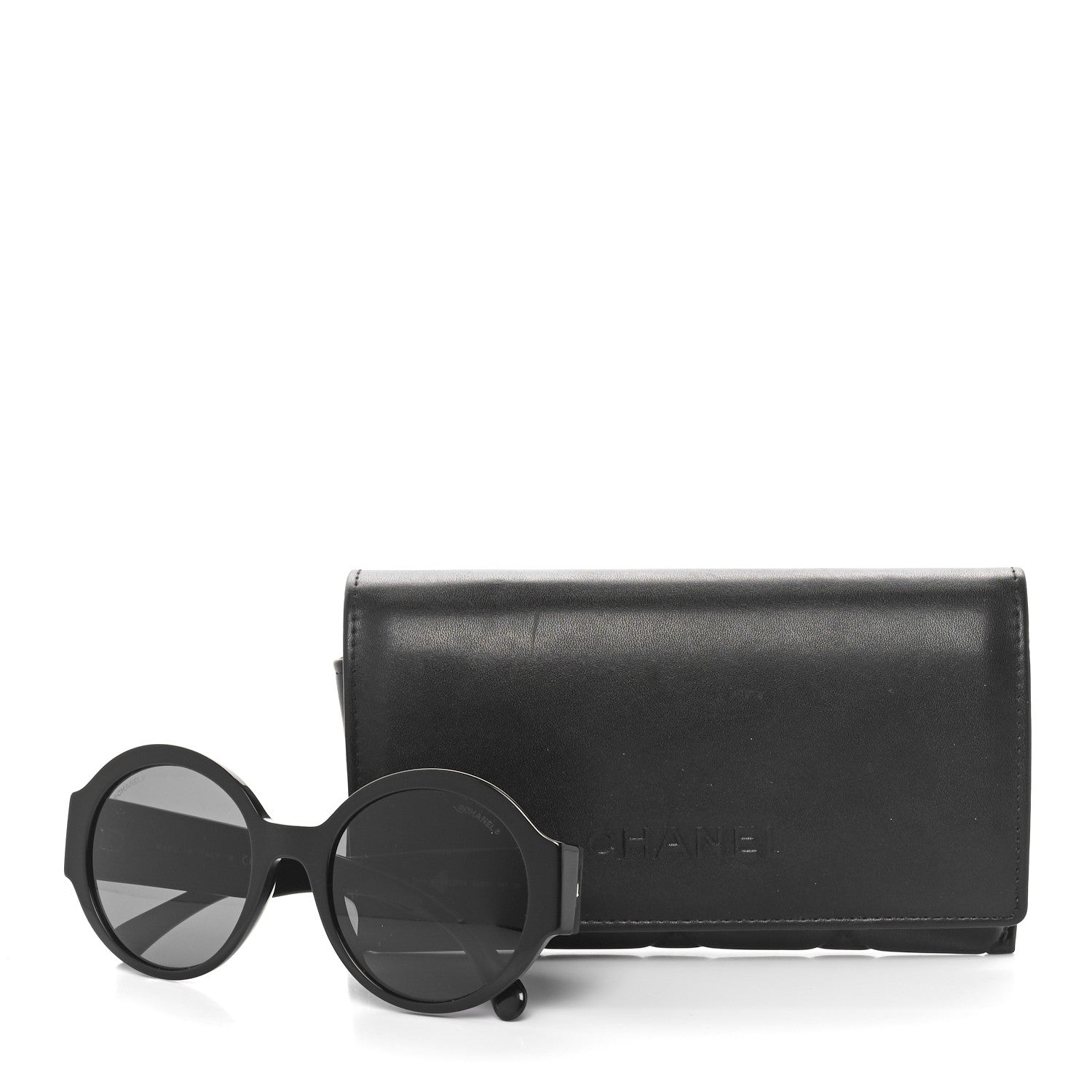 Chanel Acetate Round Sunglasses 5410-A Black 1610307 – FASHIONPHILE
