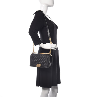 Chanel Lambskin Quilted Medium Boy Flap Black 2 of 10