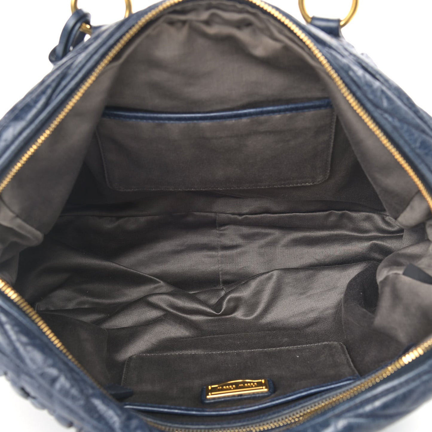 Nappa Matelasse Satchel Bleuette