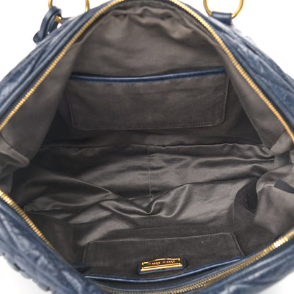 Miu Miu Nappa Matelasse Satchel Bleuette 6 of 11