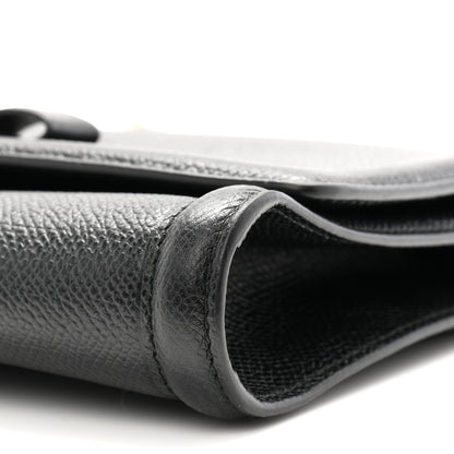 Salvatore Ferragamo Hammered Calfskin Vara Bow Mini Bag Black 9 of 9