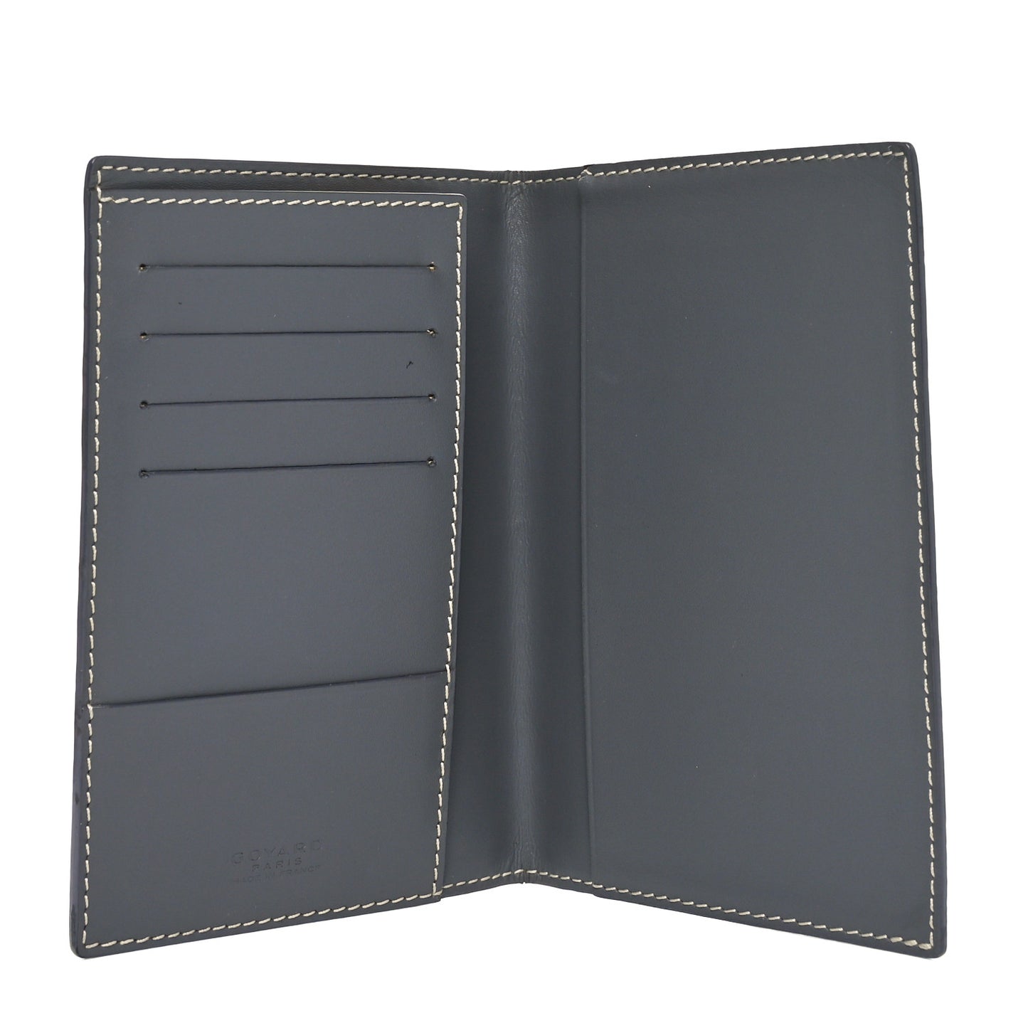 Goyardine Passport Wallet Grey