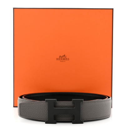 Hermes Box Togo 32mm Matte H Belt 100 Black Etain 10 of 10