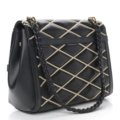 Louis Vuitton Lambskin Malletage Pochette Flap Black 3 of 13