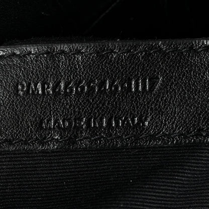 Saint Laurent Calfskin Crocodile Embossed Small Supple Sac de Jour Black 7 of 10