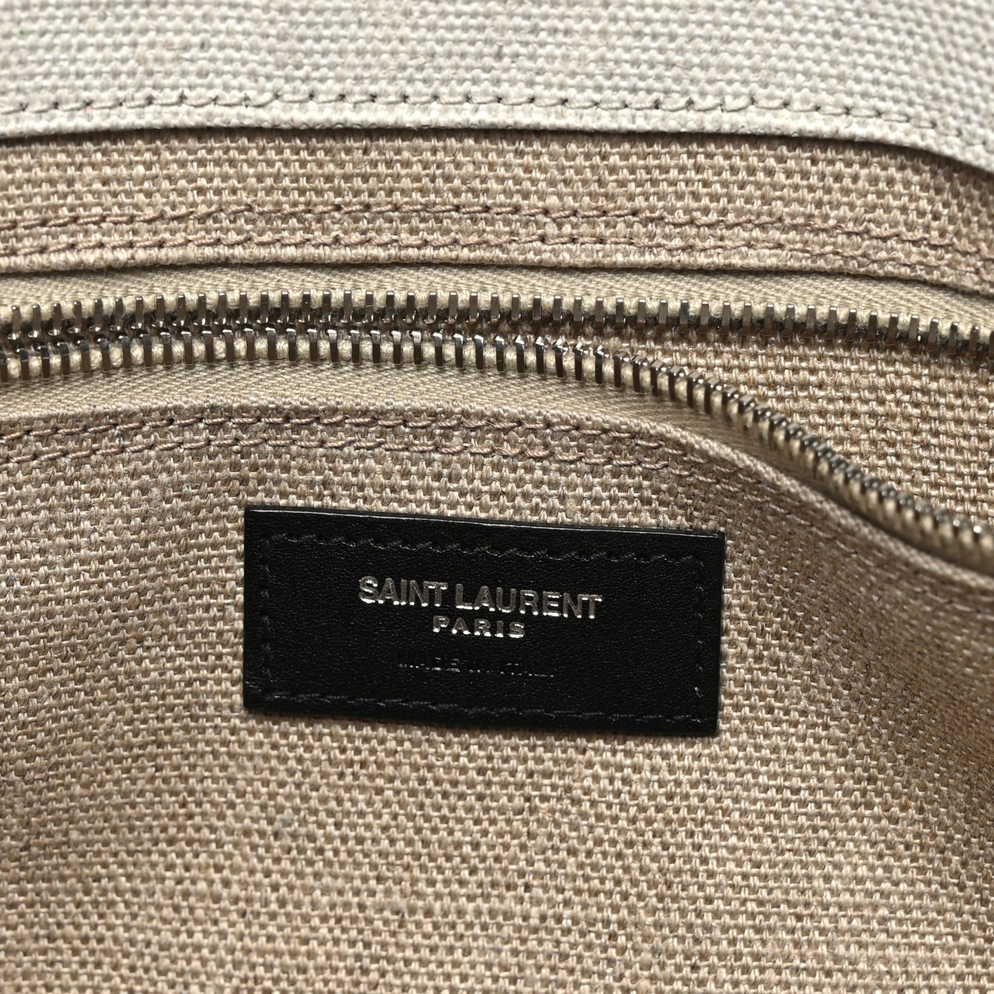 Linen Calfskin Rive Gauche Tote Optic White