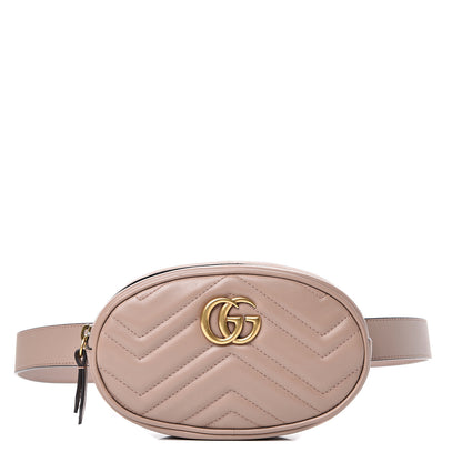 Gucci Calfskin Matelasse GG Marmont Belt Bag 85 34 Porcelain Rose 1 of 12