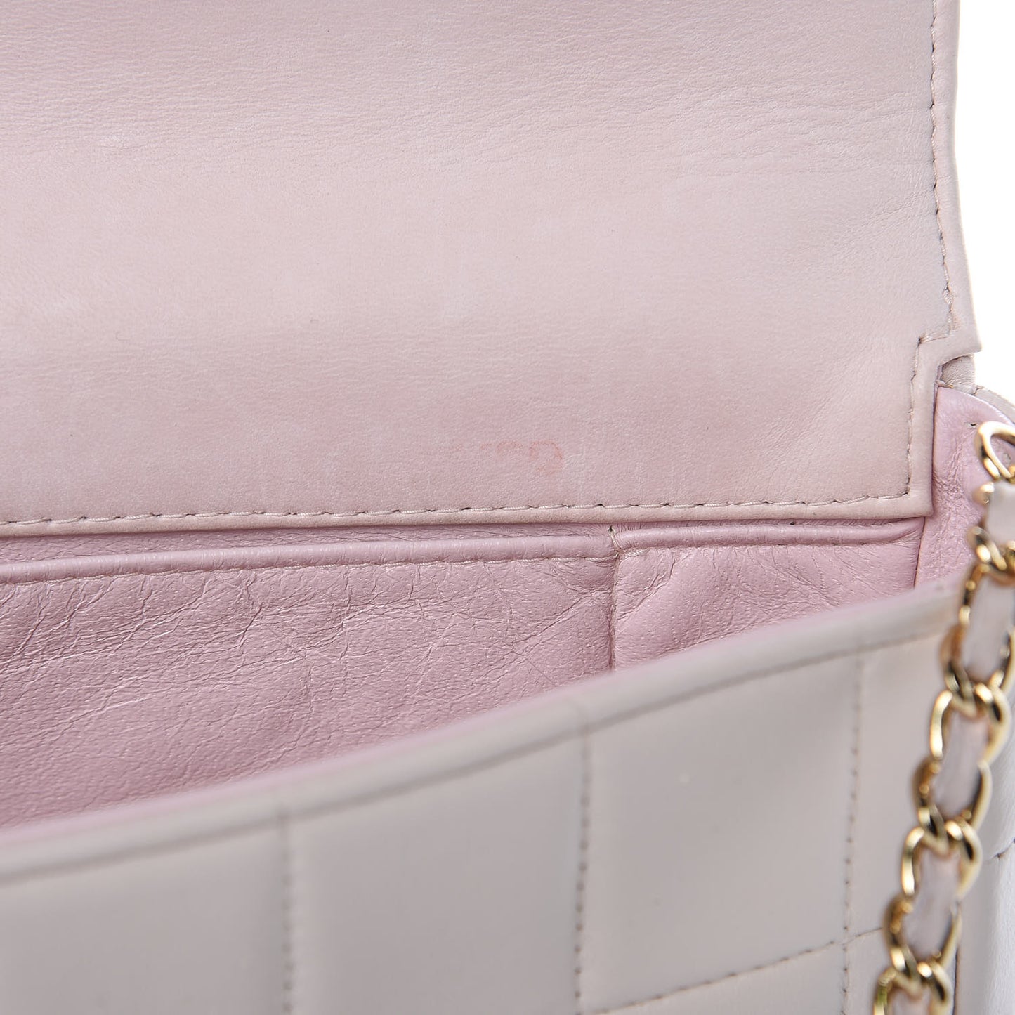 Lambskin East West Chocolate Bar Flap Pink